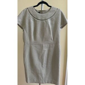 ESCADA Dress Size 44 Bust 40" Silver Metallic Women's